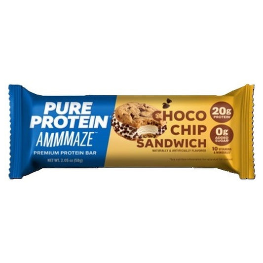 Pure Protein Ammmaze Choco Chip Cookie 2.05oz 12ct pack — full package