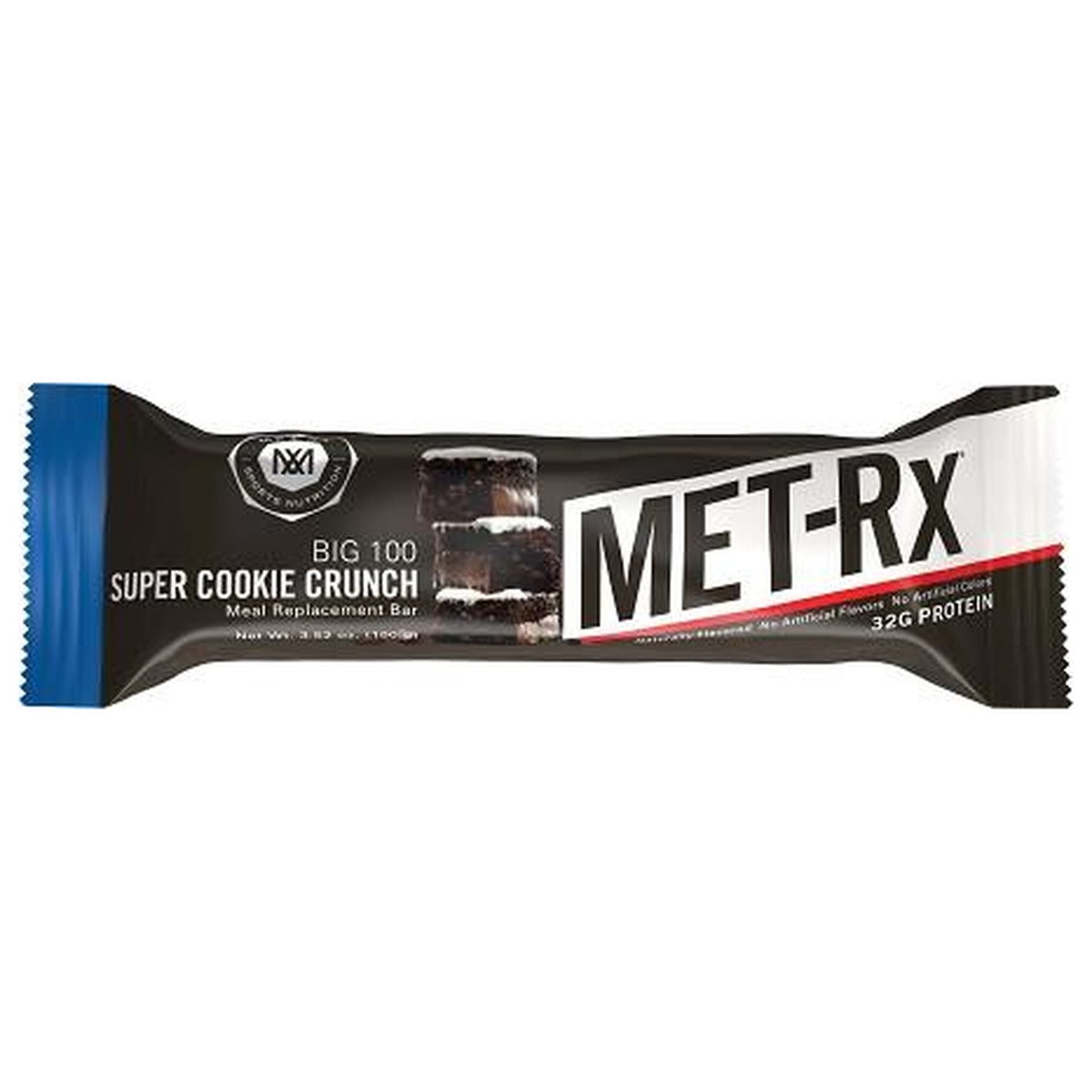 Met-Rx Big 100 Super Cookie Crunch 3.52oz 9ct pack — full package