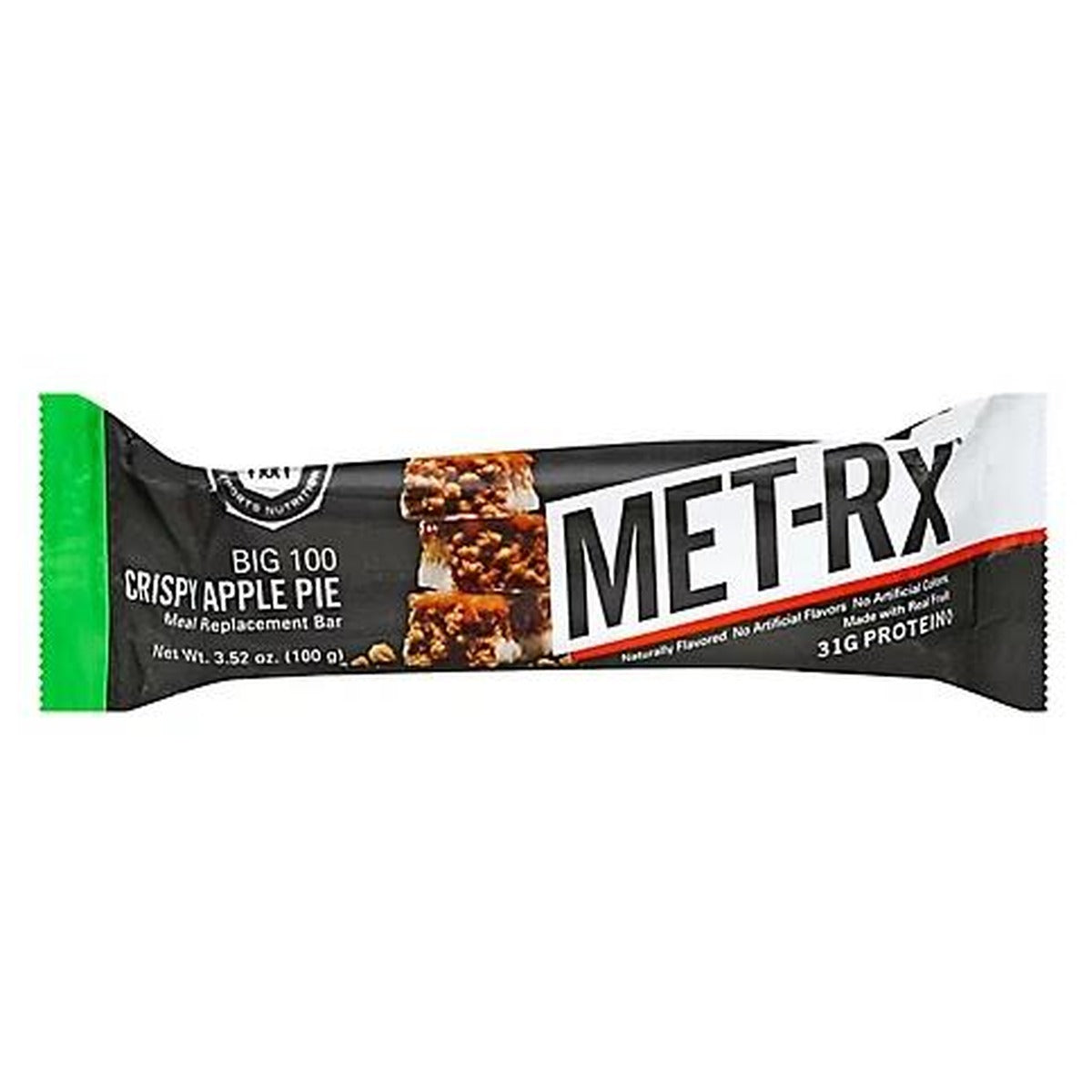 Met-Rx Big 100 Crispy Apple Pie 3.52oz 9ct pack — full package