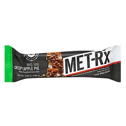 Met-Rx Big 100 Crispy Apple Pie 3.52oz 9ct pack — full package