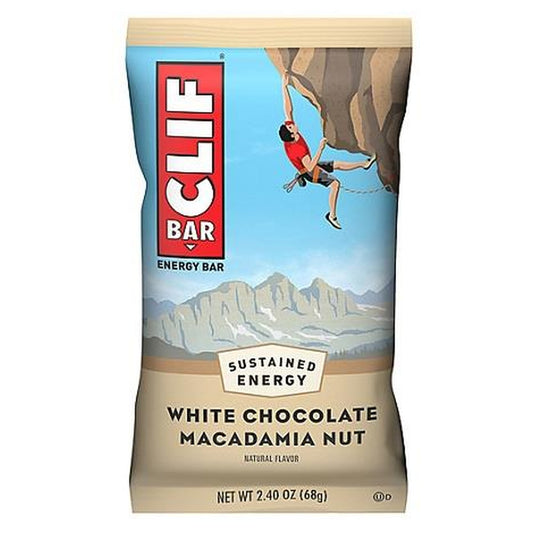 Clif Bar White Chocolate Macadamia Nut 2.4oz 12ct pack — full package