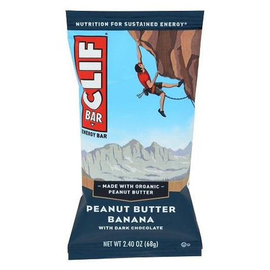 Clif Bar Peanut Butter Banana Dark Chocolate 2.4oz 12ct pack — full package