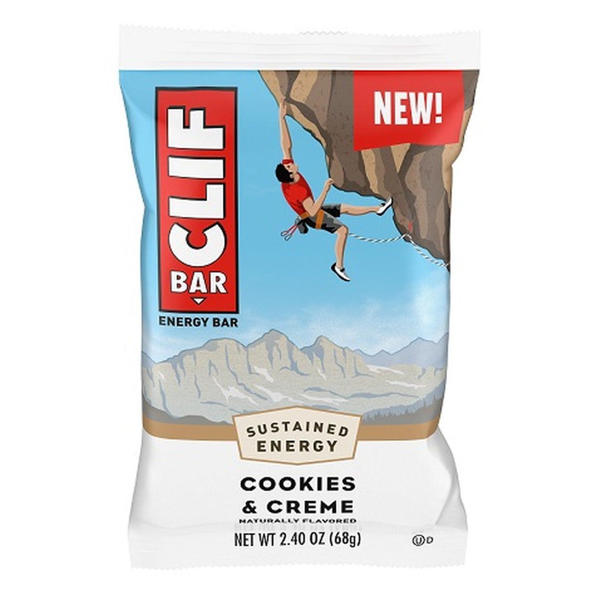 Clif Bar Cookies & Cream 2.4oz 12ct pack — full package