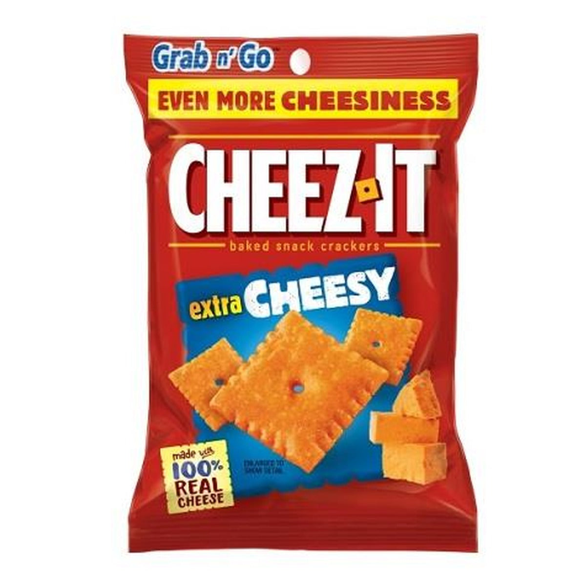 Cheez-It Extra Cheesy Baked Snack Crackers 3oz 6ct pack — full package