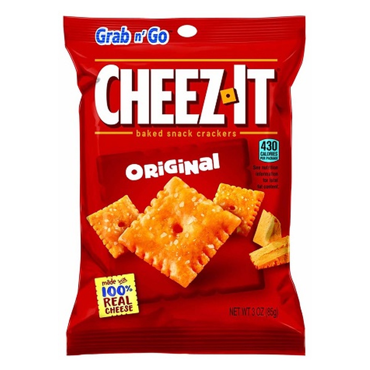Cheez-It Original Baked Snack Crackers 3oz 6ct pack — full package