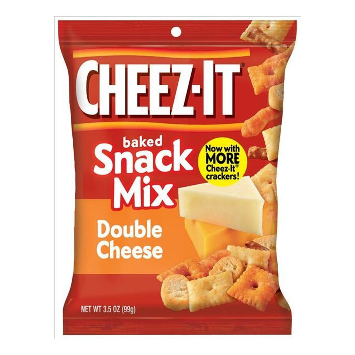Cheez-It Snack Mix Double Cheese 3.5oz 6ct pack — full package