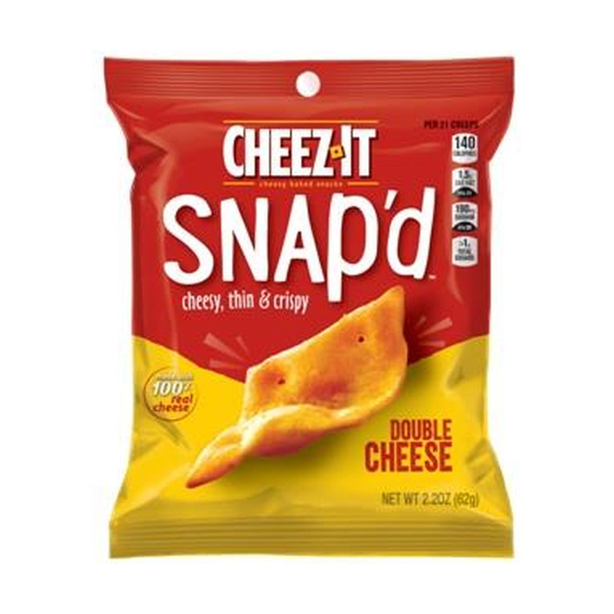 Cheez-It Snap'd Double Cheese 2.2oz 6ct pack — full package