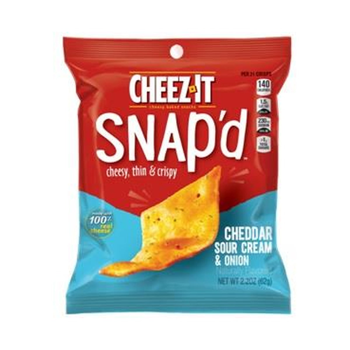 Cheez-It Snap'd Cheddar & Sour Cream Onion 2.2oz 6ct pack — full package