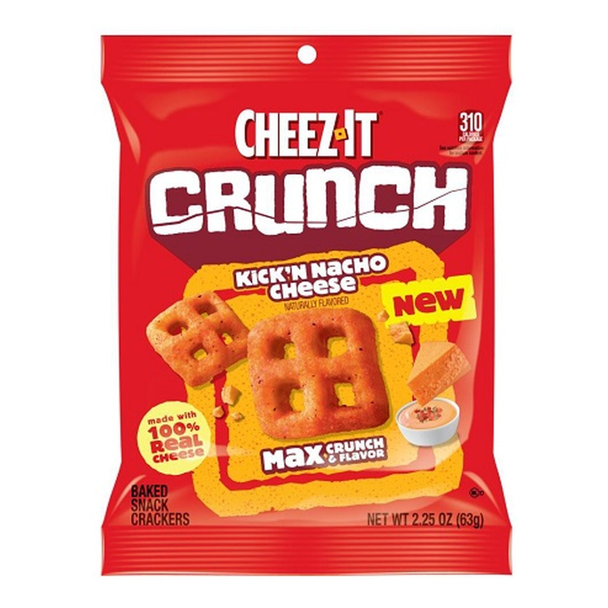 Cheez-It Crunch Kick'n Nacho Cheese 2.25oz 6ct pack — full package