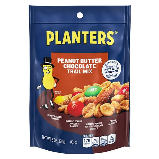 Planters Trail Mix Peanut Butter & Chocolate 6oz 12ct pack — full package