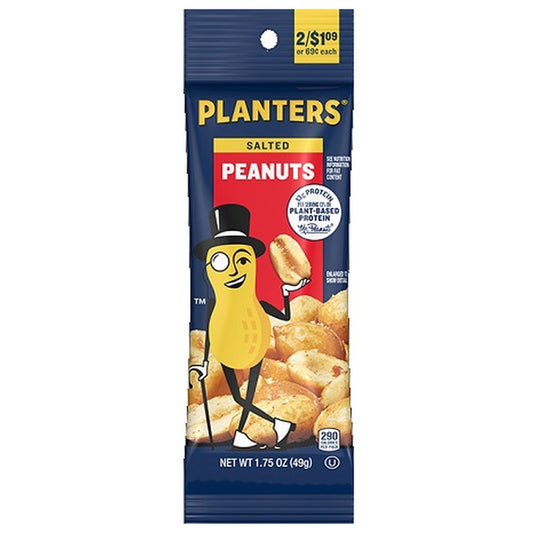 Planters Peanuts Salted Tube 1.75oz 18ct pack — full package