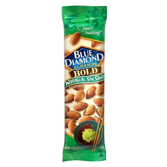 Blue Diamond Almonds Wasabi & Soy Tube 1.5oz 12ct pack — full package