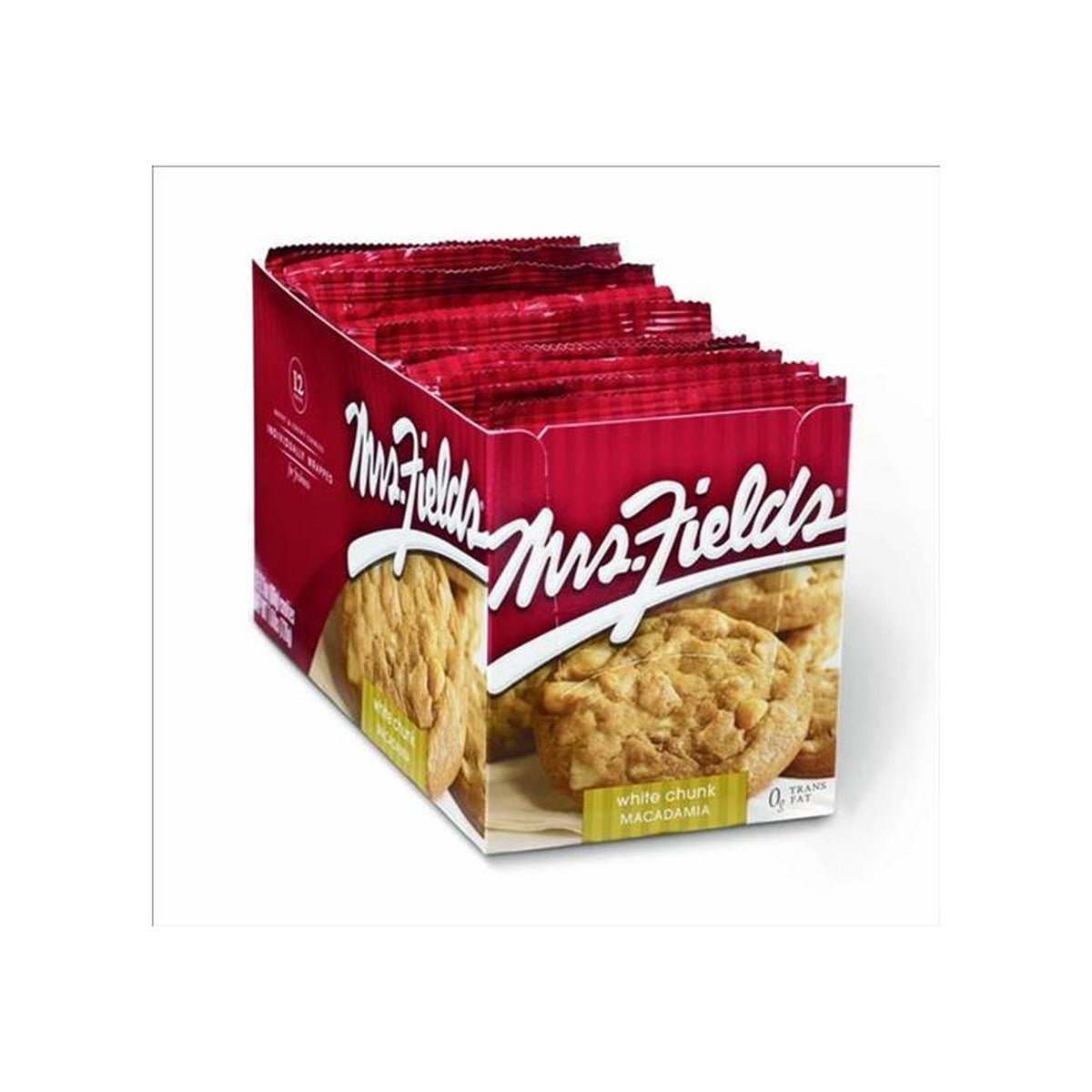 Mrs. Fields White Chocolate Macadamia Cookies 2.1oz 12ct pack — full package