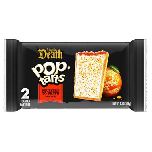 Pop-Tarts Limited Edition Liquid Death Squeezed to Death Orange 3.3oz — Box of 6
