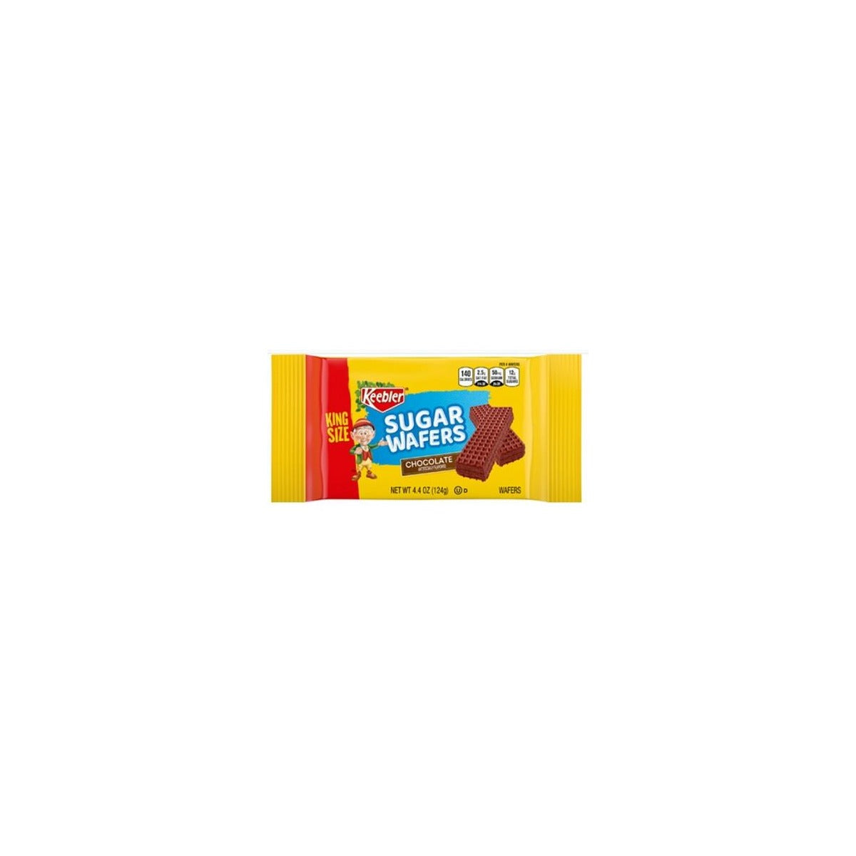 Keebler Sugar Wafers Chocolate King Size 4.4oz pack — full package