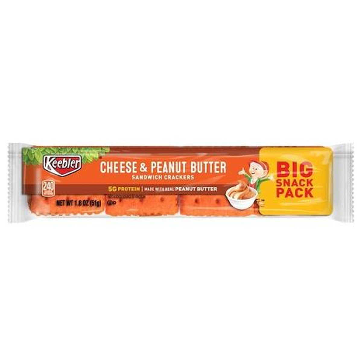 Keebler Cheese & Peanut Butter Crackers 1.8oz 12ct pack — full package