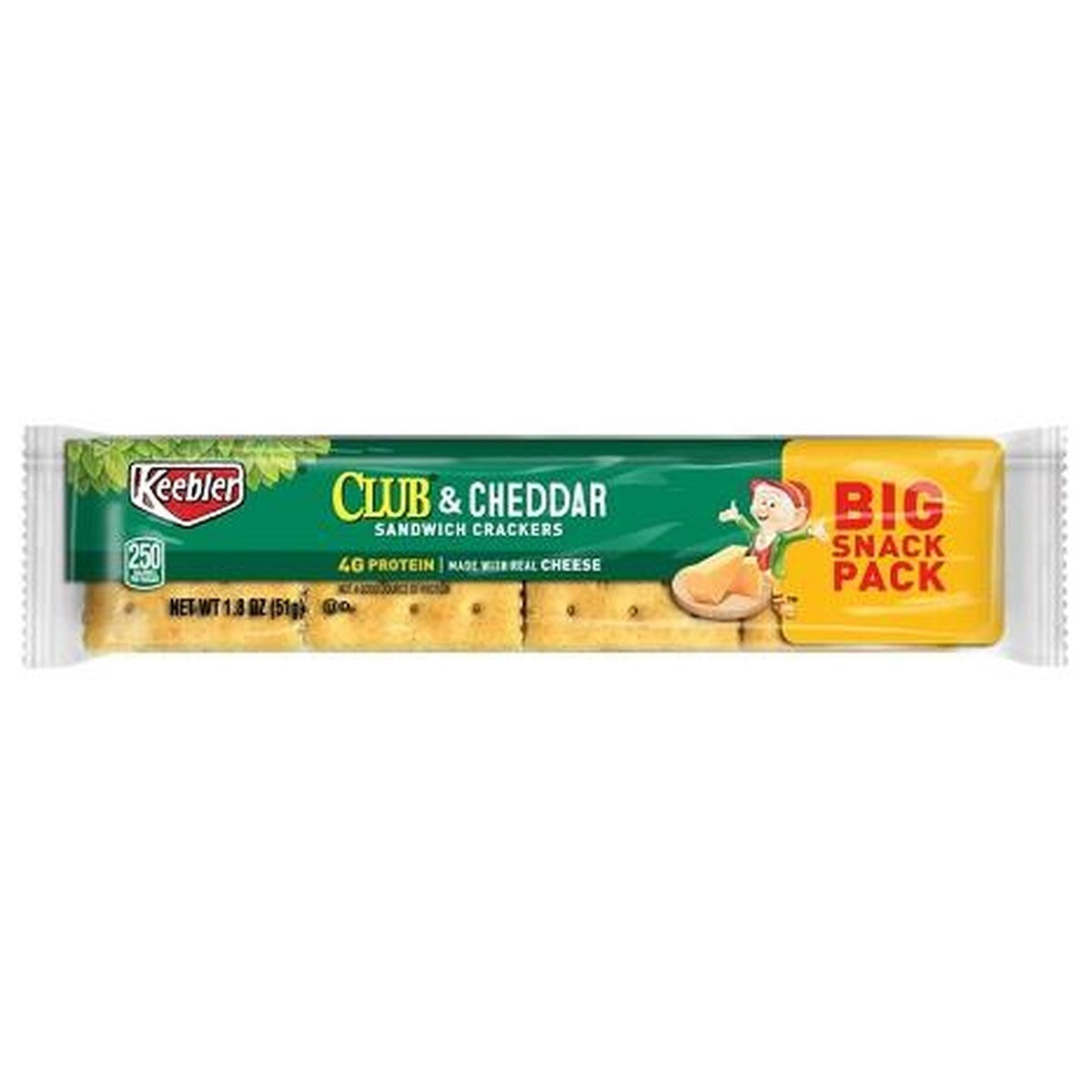 Keebler Club & Cheddar Crackers 1.8oz 12ct pack — full package