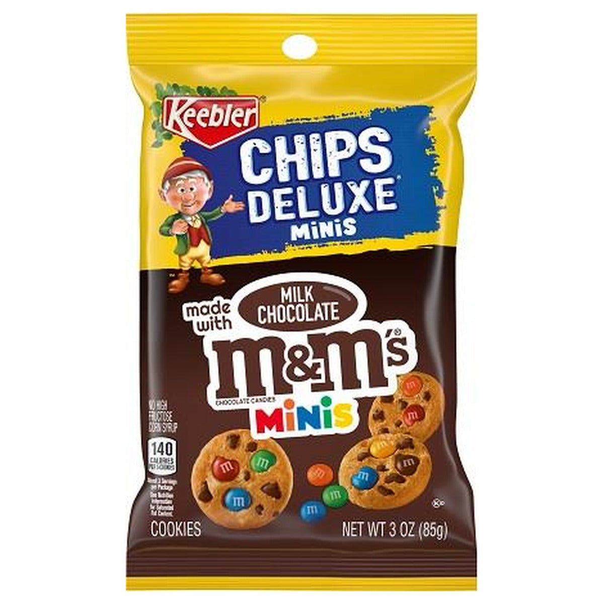 Keebler Chips Deluxe M&M Minis 3oz pack — full package