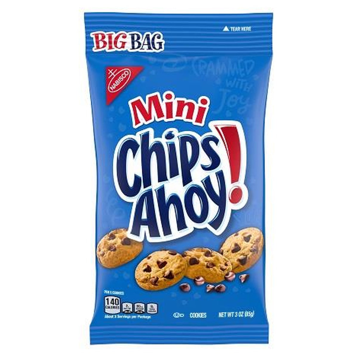 Chips Ahoy Mini Cookies Big Bag 3oz pack — full package