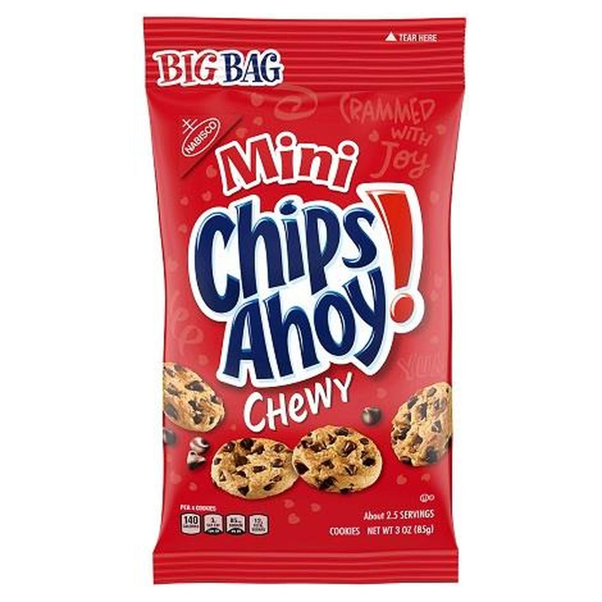 Chips Ahoy Chewy Mini Cookies Big Bag 3oz pack — full package