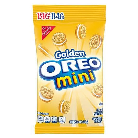 Oreo Golden Mini Cookies Big Bag 3oz pack — full package