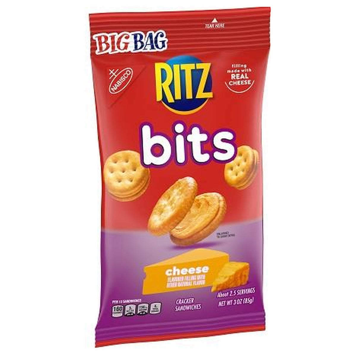 Nabisco Ritz Bits Cheese 3oz pack — full package