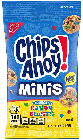 Chips Ahoy Mini Candy Blasts Cookies 3oz Big Bags — pack