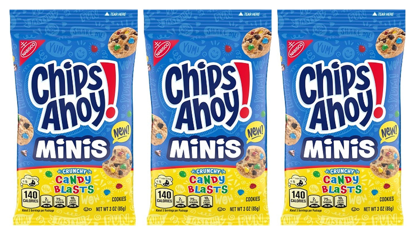 Chips Ahoy Mini Candy Blasts Cookies 3oz Big Bags — 3-Pack