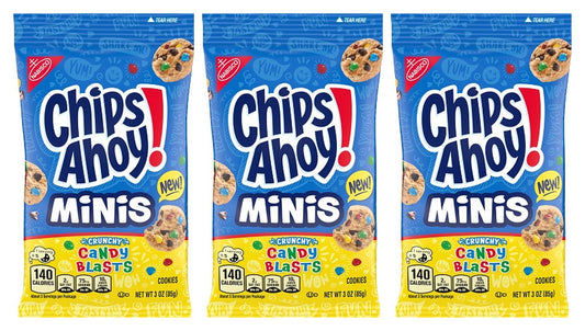 Chips Ahoy Mini Candy Blasts Cookies 3oz Big Bags — 3-Pack