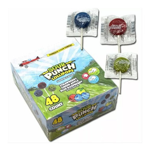 Sour Punch Lollipops 48ct — Box of 48
