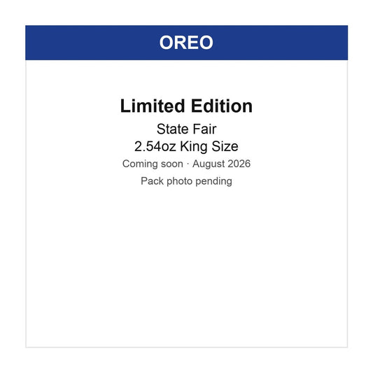 Oreo Limited Edition State Fair King Size 2.54oz 12ct pack — full package