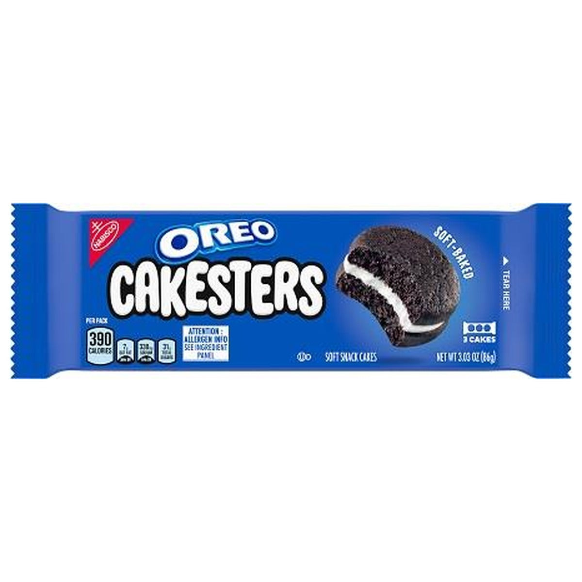 Oreo Cakesters King Size Soft Snack Cakes 3.03oz 8ct pack — full package