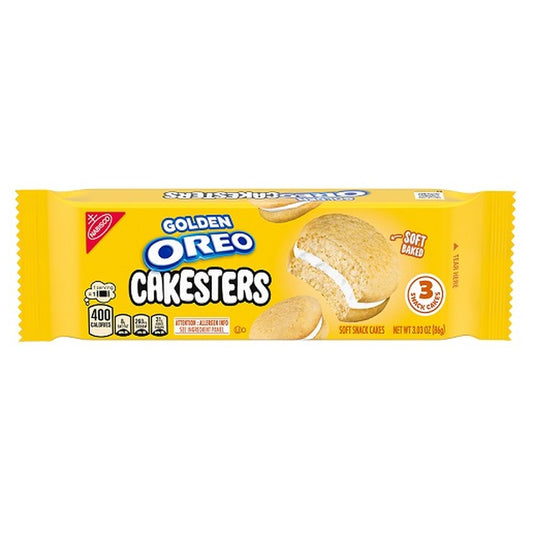 Oreo Golden Cakesters King Size Soft Snack Cakes 3.03oz 8ct pack — full package