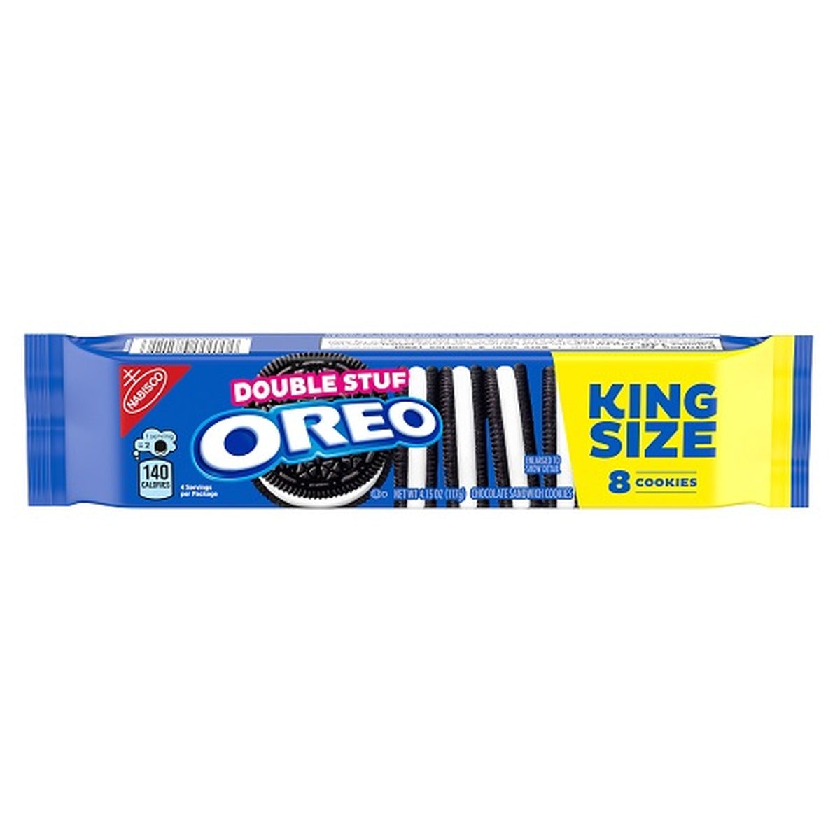 Oreo Double Stuf King Size Cookies 4.15oz 12ct pack — full package