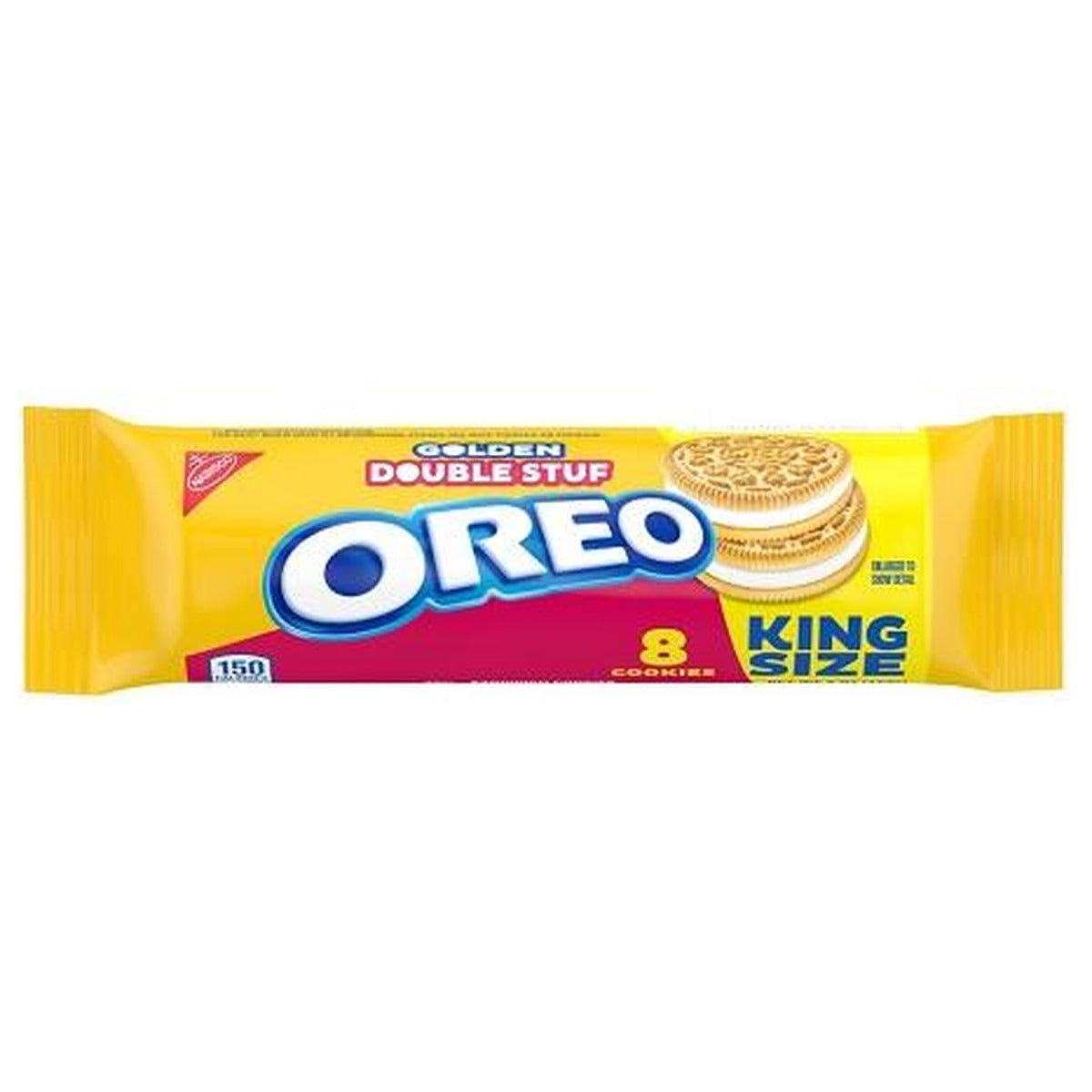 Golden Oreo Double Stuf King Size Cookies 4.15oz 12ct pack — full package