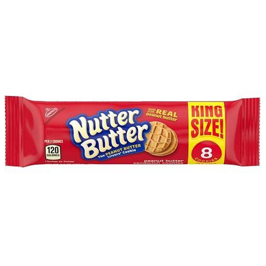 Nutter Butter King Size Peanut Butter Cookies 3.5oz 10ct pack — full package