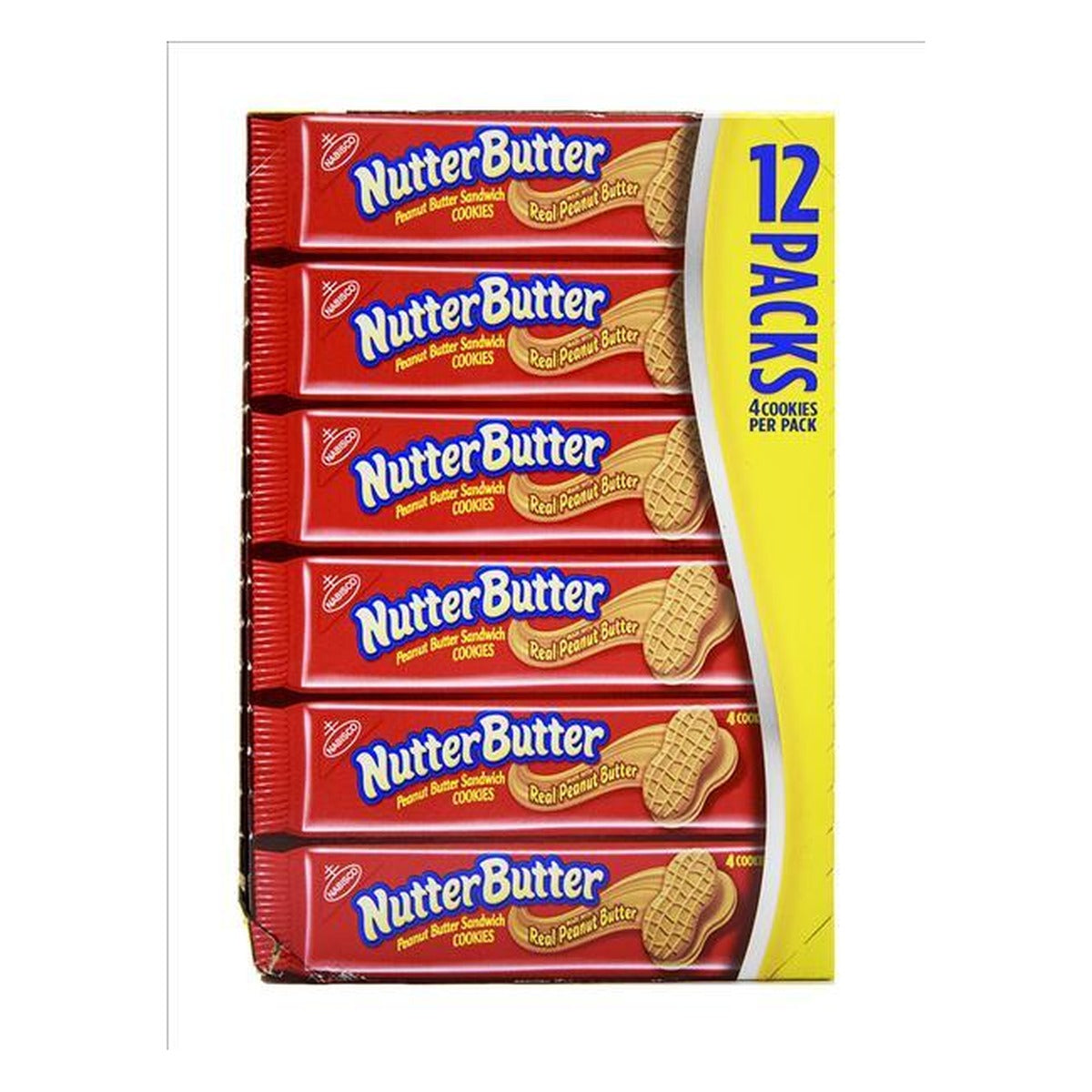 Nutter Butter Peanut Butter Cookies Singles 1.9oz 10ct pack — full package
