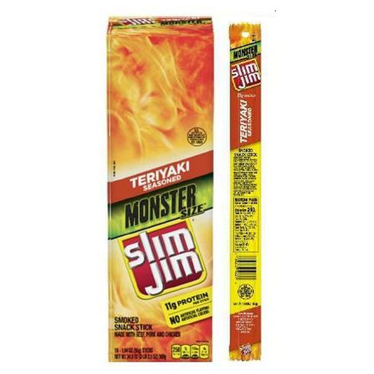 Slim Jim Monster Teriyaki 1.94oz pack — full package