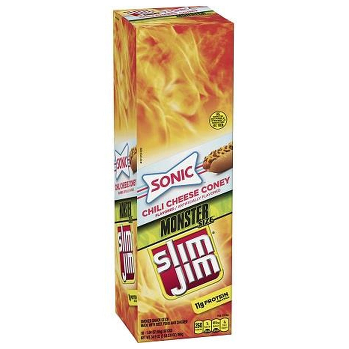 Slim Jim Monster Sonic Chili Cheese Coney 1.94oz pack — full package