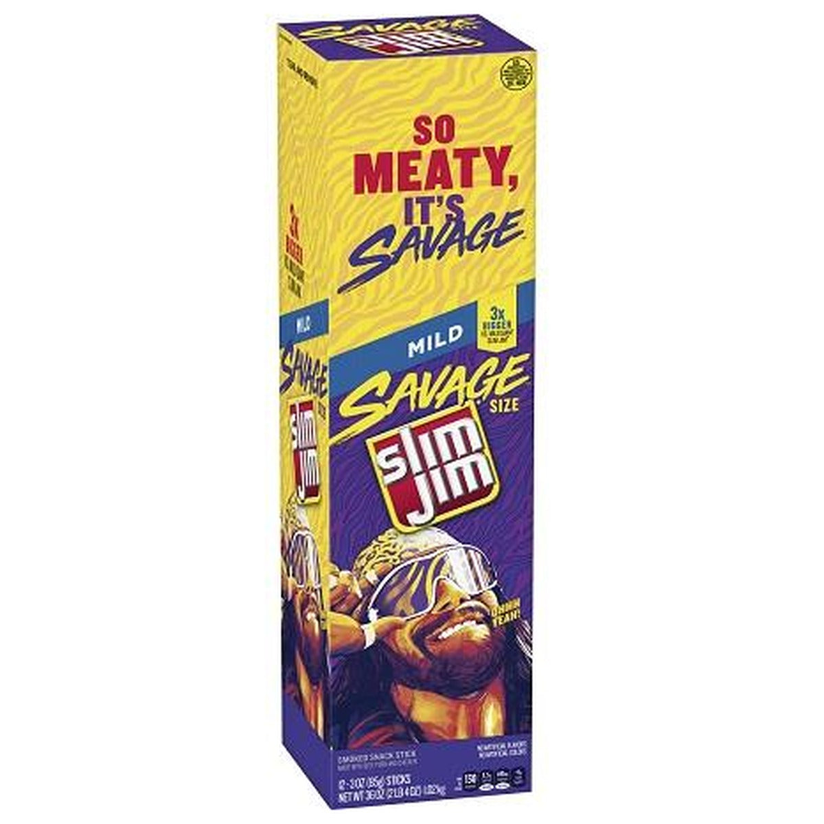 Slim Jim Savage Size Mild 3oz pack — full package