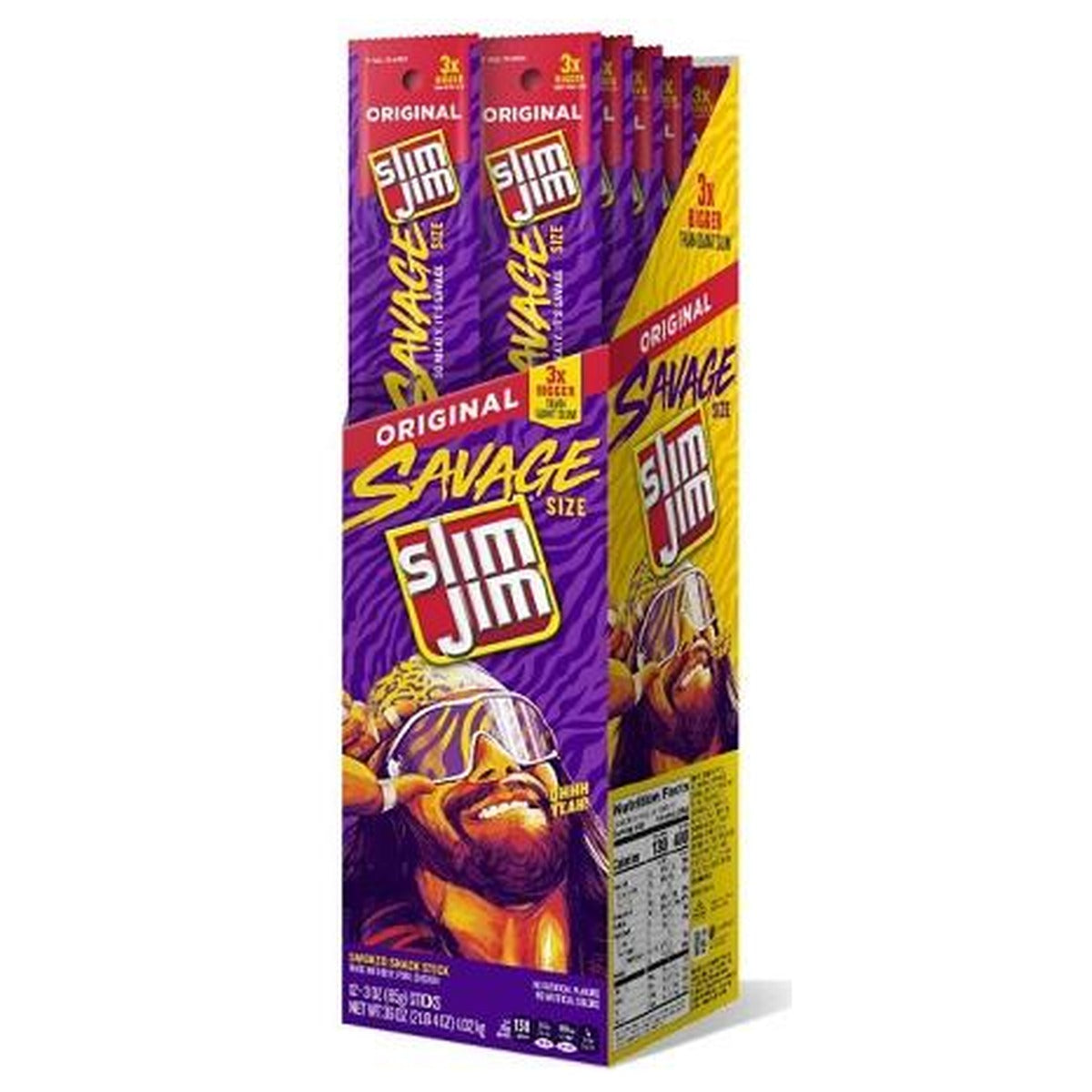 Slim Jim Savage Size Original 3oz pack — full package