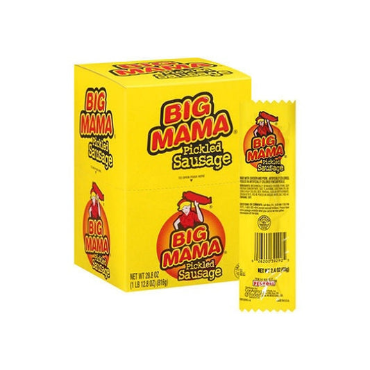 Big Mama Pickled Sausage 2.4oz pack — full package