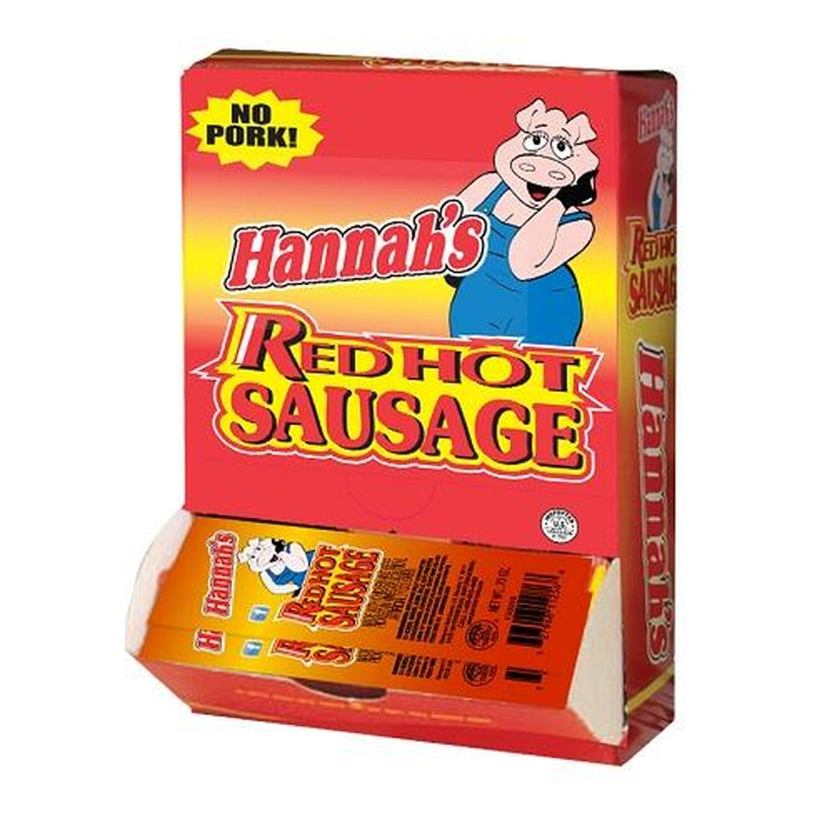 Hannah's Red Hot Sausage .7oz pack — full package