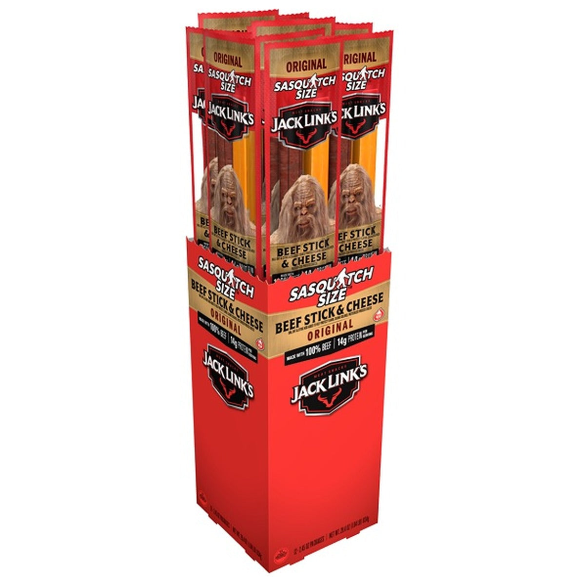 Jack Link's Beef & Cheese Sasquatch 2.45oz pack — full package