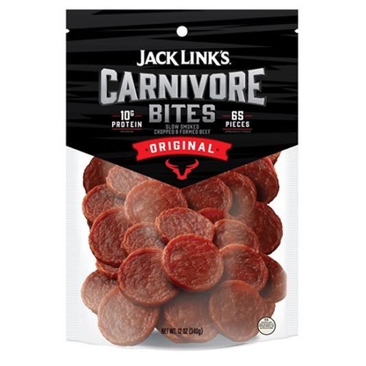 Jack Link's Carnivore Bites Original 12oz pack — full package