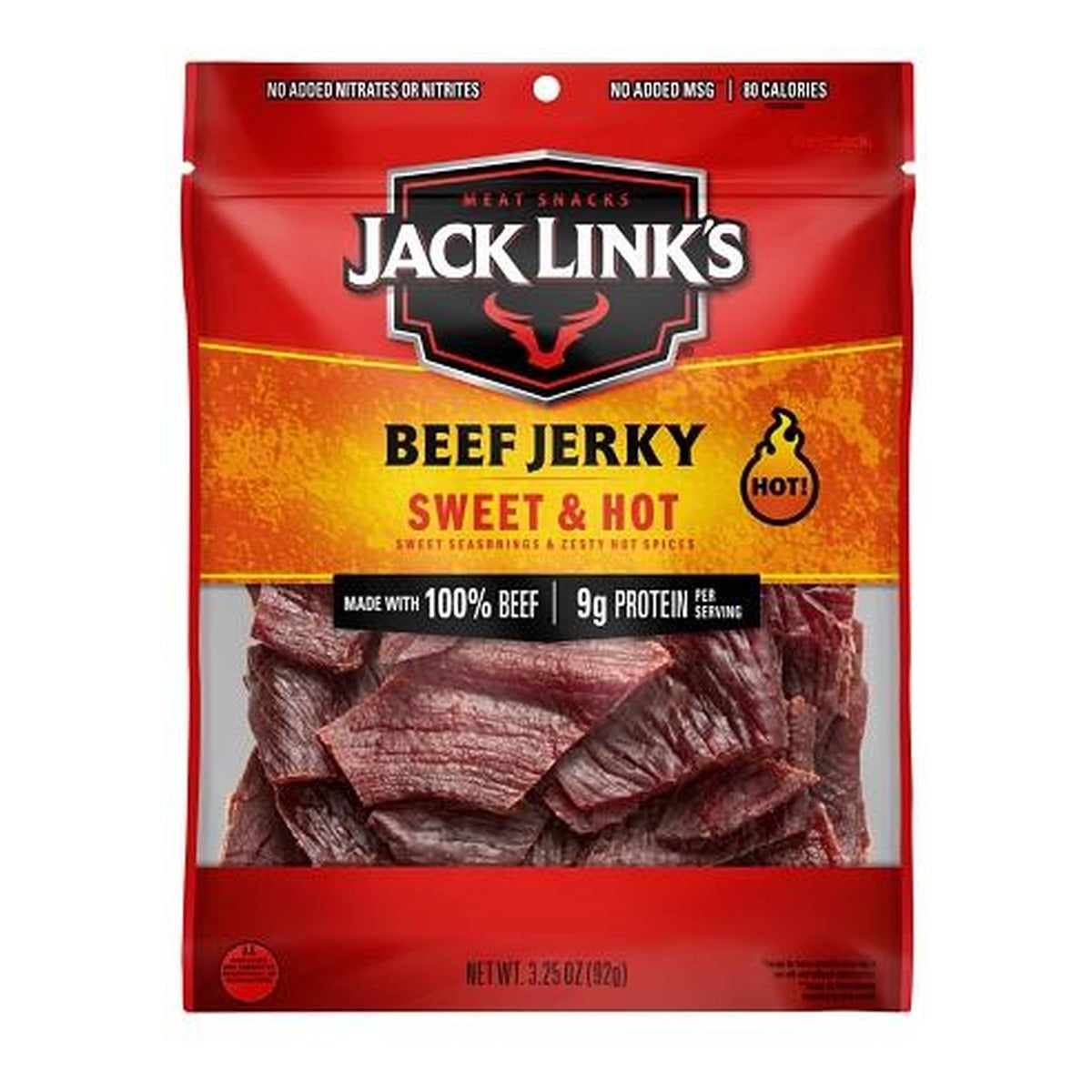 Jack Link's Sweet & Hot 3.25oz pack — full package