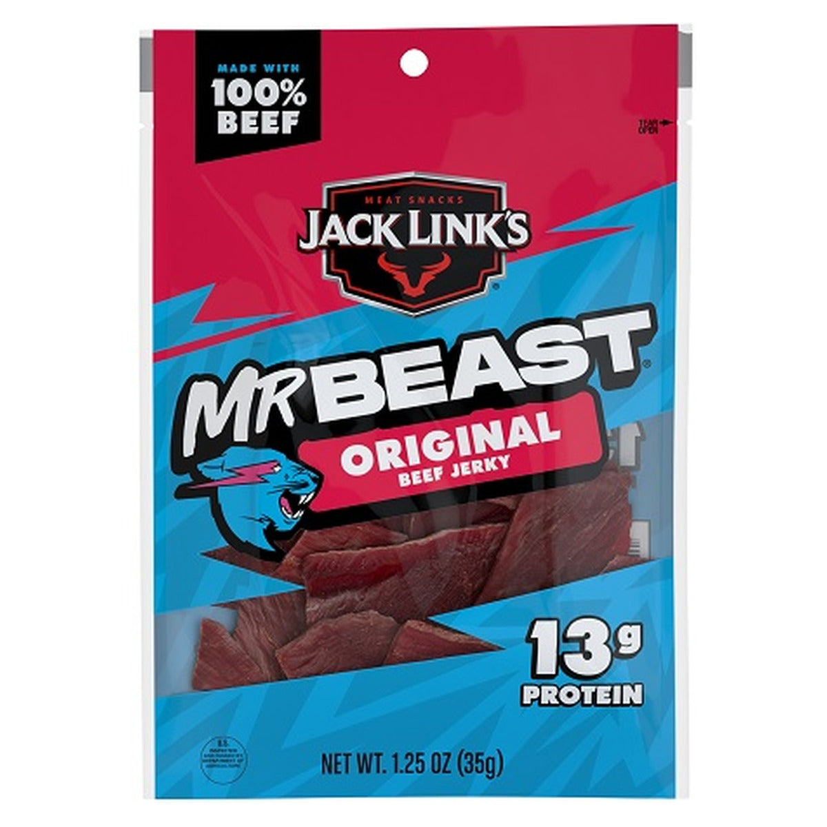 Jack Link's Mr. Beast Original 1.25oz pack — full package
