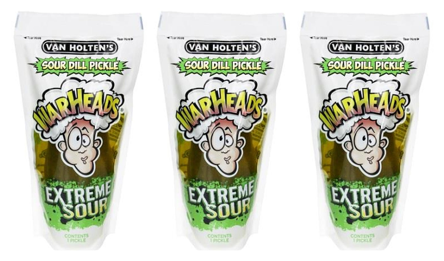 Van Holten's Jumbo Warheads Sour Dill Pickles 5oz — 3-Pack