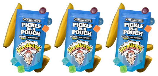 Van Holten's Jumbo Warheads Blue Raspberry Pickles 5oz — 3-Pack