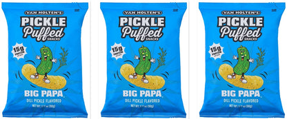 Van Holten's Pickle Puffs Big Papa 3.17oz 3-Pack — three single bags